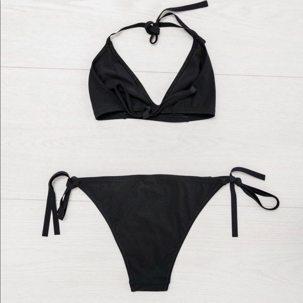 NWT Black High Leg Bikini Bottoms